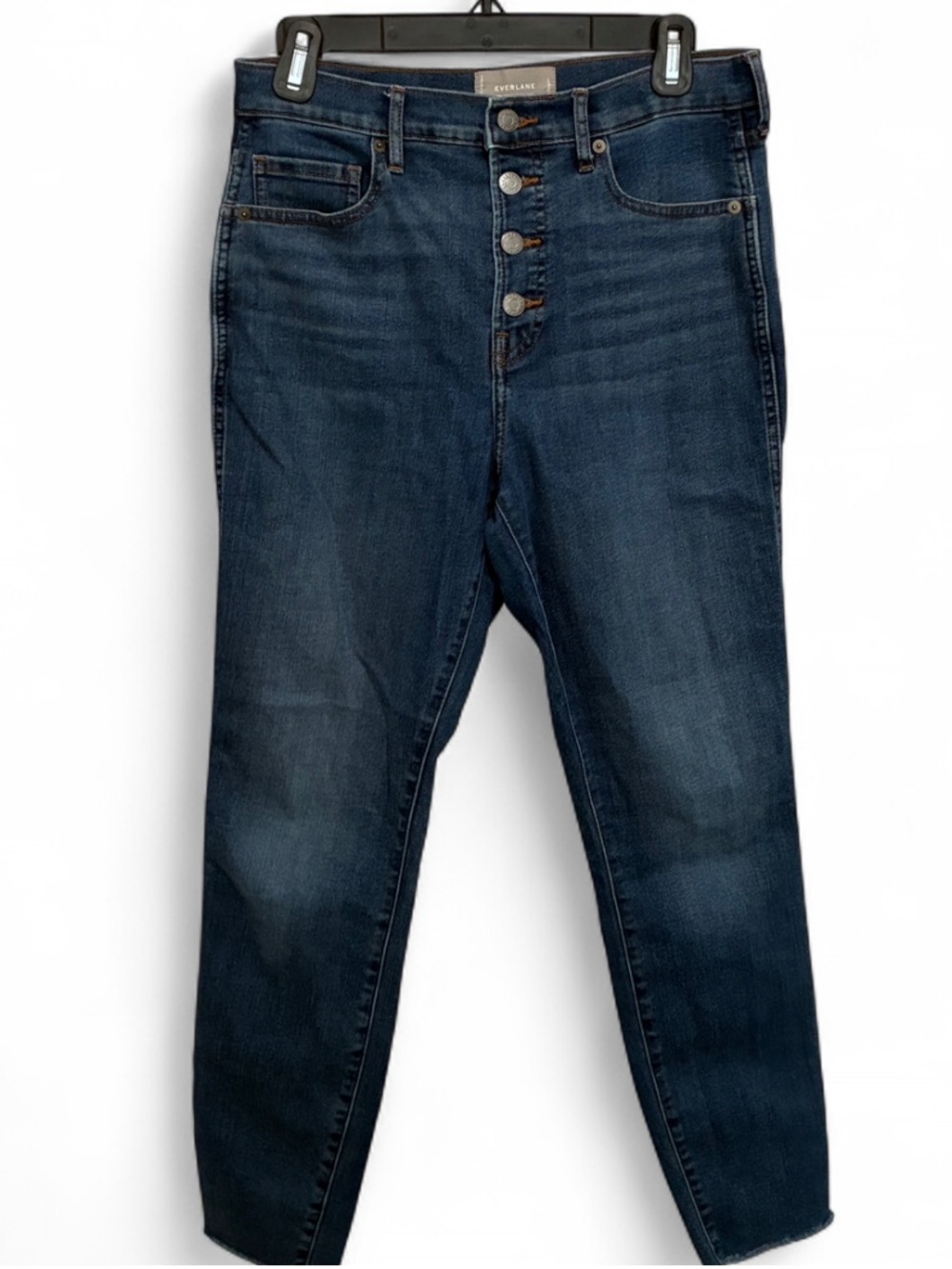 Everlane The Vintage Skinny Blue High-Rise Button-Fly Jeans